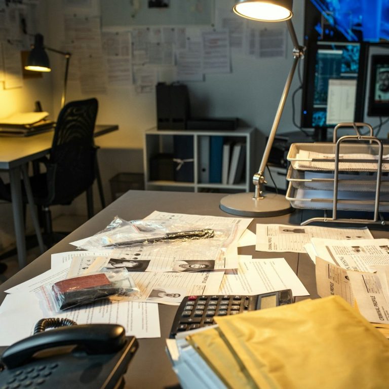 Typischer chaotischer Schreibtisch in Non-Profit-Organisationen 